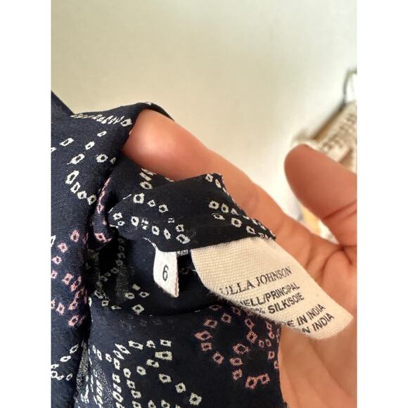 Ulla Johnson Sheer Dot Blouse Black Size 6 $395 - Picture 3 of 6